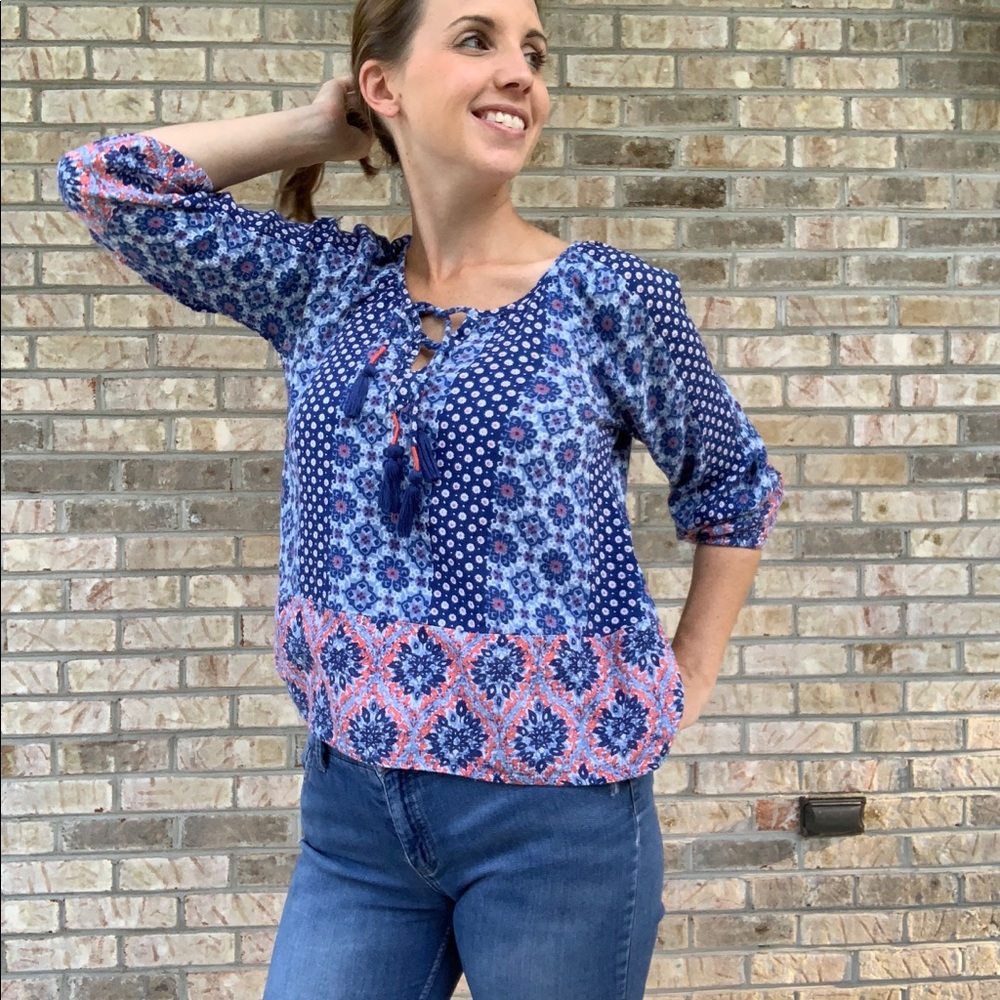 Triple B - Boho Blue Blouse - by Hollister